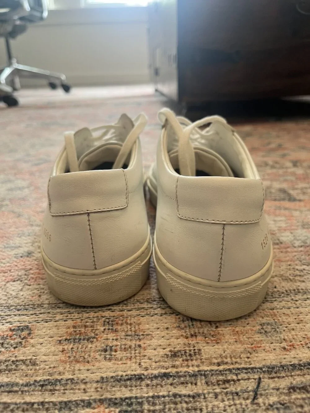Common Projects Original Achilles Low White Leather Sneakers 42 - Picture 6 of 8